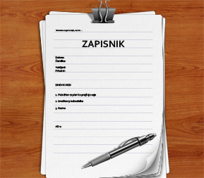 Kako sestaviti zapisnik? :: Consulta